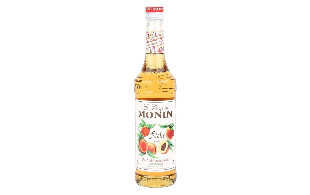 Monin Peche, Peach Syrup   Bottle  1 litre